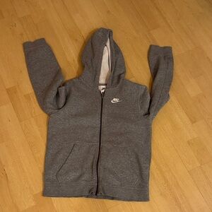 Nike boys youth Gray zip up hoodie
